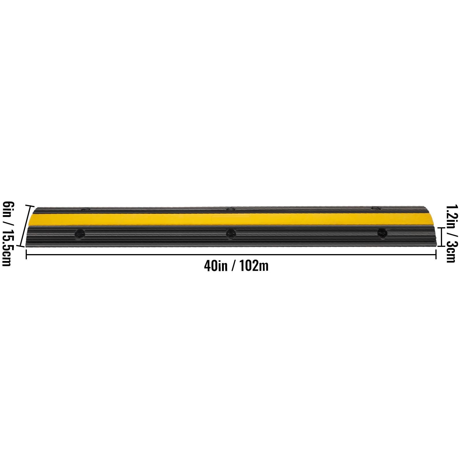 Heavy Duty 4 Pack Rubber Cable Protector Ramps For Driveways_voghion.com
